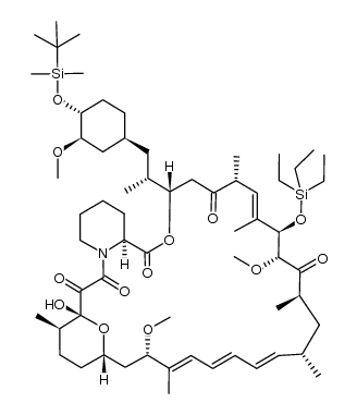 40-TBS,28-TES-rapamycin结构式