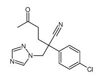 2-(4-chlorophenyl)-5-oxo-2-(1,2,4-triazol-1-ylmethyl)hexanenitrile Structure