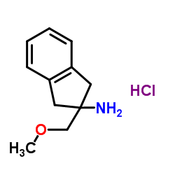 2-(Methoxymethyl)-2-indanamine hydrochloride (1:1) Structure