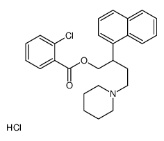 (2-naphthalen-1-yl-4-piperidin-1-ylbutyl) 2-chlorobenzoate,hydrochloride结构式