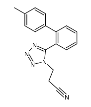 5-[4'-Methyl-1,1'-biphenyl-2-yl]-1H-tetrazole-1-propanenitrile结构式