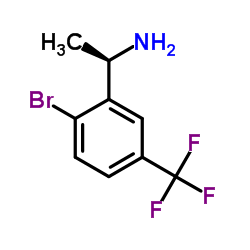 (1R)-1-[2-Bromo-5-(trifluoromethyl)phenyl]ethanamine结构式