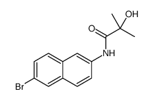 N-(6-溴萘-2-基)-2-羟基-2-甲基丙酰胺结构式