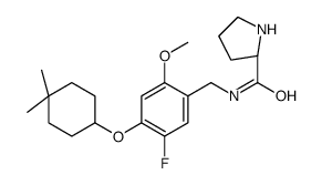 2-Pyrrolidinecarboxamide, N-[[4-[(4,4-dimethylcyclohexyl)oxy]-5-fluoro-2-Methoxyphenyl]Methyl]-, (2S)-结构式