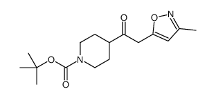 tert-butyl 4-[2-(3-methyl-1,2-oxazol-5-yl)acetyl]piperidine-1-carboxylate结构式