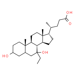 3,7-dihydroxy-7-ethylcholanoic acid结构式