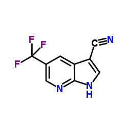 3-Cyano-5-trifluoromethyl-7-azaindole结构式