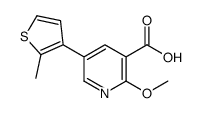2-methoxy-5-(2-methylthiophen-3-yl)pyridine-3-carboxylic acid结构式