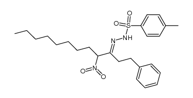 1-Phenyl-4-nitro-3-dodecanone (p-tolylsulfonyl)hydrazone结构式