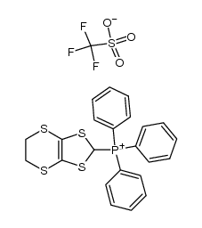 (5,6-dihydro-[1,3]dithiolo[4,5-b][1,4]dithiin-2-yl)triphenylphosphonium trifluoromethanesulfonate Structure