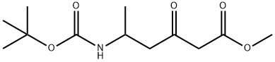 Hexanoic acid, 5-[[(1,1-dimethylethoxy)carbonyl]amino]-3-oxo-, methyl ester Structure