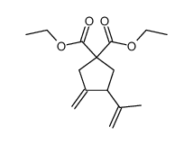 diethyl 3-methylene-4-(prop-1-en-2-yl)cyclopentane-1,1-dicarboxylate Structure