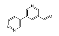 5-pyridazin-4-ylpyridine-3-carbaldehyde结构式