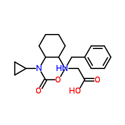 N-(2-{[(Benzyloxy)carbonyl](cyclopropyl)amino}cyclohexyl)glycine结构式