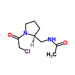 N-{[(2S)-1-(Chloroacetyl)-2-pyrrolidinyl]methyl}acetamide结构式