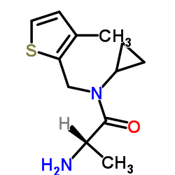 N-Cyclopropyl-N-[(3-methyl-2-thienyl)methyl]alaninamide结构式