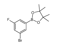 2-(3-bromo-5-fluorophenyl)-4,4,5,5-tetramethyl[1,3,2]dioxaborolane结构式