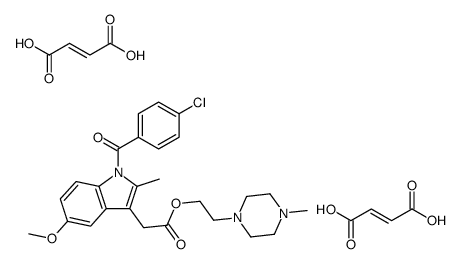 (E)-but-2-enedioic acid,2-(4-methylpiperazin-1-yl)ethyl 2-[1-(4-chlorobenzoyl)-5-methoxy-2-methylindol-3-yl]acetate结构式