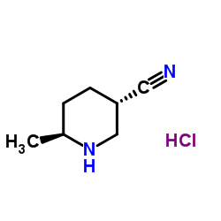 (3S,6S)-6-Methylpiperidine-3-carbonitrile hydrochloride结构式