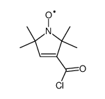 2,2,5,5-tetramethyl-pyrrolidinyl-1-oxyl-3-carboxylic acid chloride Structure