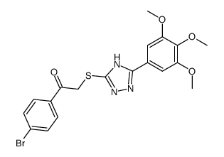 1-(4-Bromo-phenyl)-2-[5-(3,4,5-trimethoxy-phenyl)-4H-[1,2,4]triazol-3-ylsulfanyl]-ethanone结构式