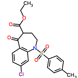 Ethyl 8-chloro-1-[(4-methylphenyl)sulfonyl]-5-oxo-2,3,4,5-tetrahydro-1H-1-benzazepine-4-carboxylate Structure