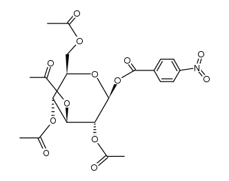 2,3,4,6-tetra-O-acetyl-1-O-(p-nitrobenzoyl)-β-D-glucopyranose Structure