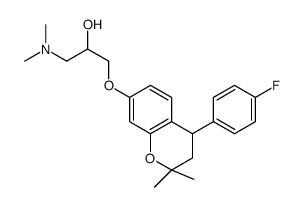 1-(dimethylamino)-3-[[4-(4-fluorophenyl)-2,2-dimethyl-3,4-dihydrochromen-7-yl]oxy]propan-2-ol结构式