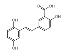 反式-1-(3'-羧基-4'-羟基苯基)磺酰基-2-(2,5-二羟基苯基)苯乙烯图片