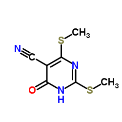 2,4-Bis(methylsulfanyl)-6-oxo-1,6-dihydro-5-pyrimidinecarbonitrile Structure