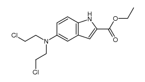 ethyl 5-(bis(2-chloroethyl)amino)-1H-indole-2-carboxylate Structure
