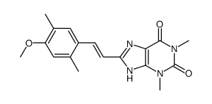 8-[(E)-2-(4-Methoxy-2,5-dimethylphenyl)vinyl]-1,3-dimethyl-3,7-di hydro-1H-purine-2,6-dione Structure