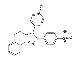 4-[3-(4-Chloro-phenyl)-3,3a,4,5-tetrahydro-benzo[g]indazol-2-yl]-benzenesulfonamide结构式