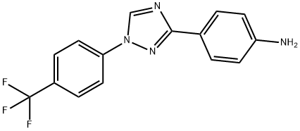 Benzenamine, 4-[1-[4-(trifluoromethyl)phenyl]-1H-1,2,4-triazol-3-yl]- Structure