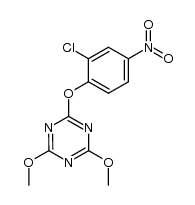 2-(2-chloro-4-nitrophenoxy)-4,6-dimethoxy-1,3,5-triazine结构式