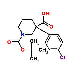 1-[(TERT-BUTYL)OXYCARBONYL]-3-(4-CHLOROBENZYL)PIPERIDINE-3-CARBOXYLIC ACID structure