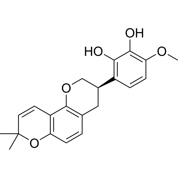 3′-Hydroxy-4′-O-methylglabridin结构式