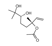 (3R,6R)-6-acetoxy-2,6-dimethyloct-7-en-2,3-diol结构式