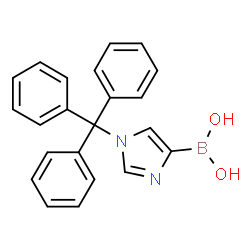 (1-三苯甲基咪唑-4-基)硼酸结构式