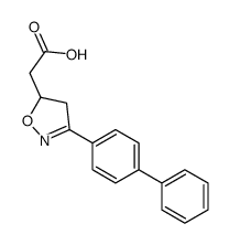 2-[3-(4-phenylphenyl)-4,5-dihydro-1,2-oxazol-5-yl]acetic acid结构式