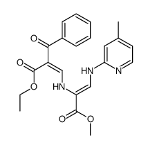 ethyl 2-benzoyl-3-(((Z)-3-methoxy-1-((4-methylpyridin-2-yl)amino)-3-oxoprop-1-en-2-yl)amino)acrylate Structure
