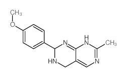 9-(4-methoxyphenyl)-3-methyl-2,4,8,10-tetrazabicyclo[4.4.0]deca-1,3,5-triene结构式