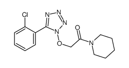 2-[5-(2-chlorophenyl)tetrazol-1-yl]oxy-1-piperidin-1-ylethanone结构式