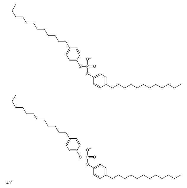 zinc,bis[(4-dodecylphenyl)sulfanyl]phosphinate Structure