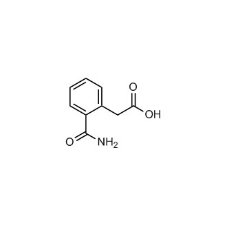 2-(2-氨基甲酰基苯基)乙酸结构式