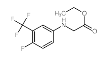 ethyl 2-[[4-fluoro-3-(trifluoromethyl)phenyl]amino]acetate结构式