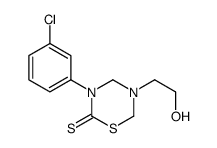 3-(3-chlorophenyl)-5-(2-hydroxyethyl)-1,3,5-thiadiazinane-2-thione Structure