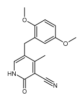 5-(2,5-dimethoxybenzyl)-3-cyano-4-methyl-2-pyridone结构式