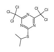 2-[(1-Methylethyl)thio]-4,6-bis(trichloromethyl)-1,3,5-triazine结构式