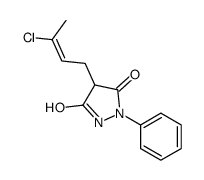 4-[(Z)-3-chlorobut-2-enyl]-1-phenylpyrazolidine-3,5-dione结构式